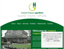 Tablet Screenshot of instantimpactgardens.co.uk